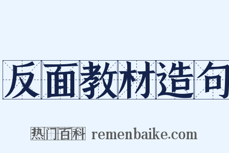 反面教材造句是什么意思的图片